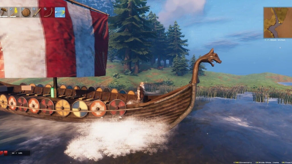 Valheim cheats gameplay sailing with ship ESP and map tools